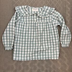 Mud Kingdom Checkered Shirt - Green & Cream ~ 110/5